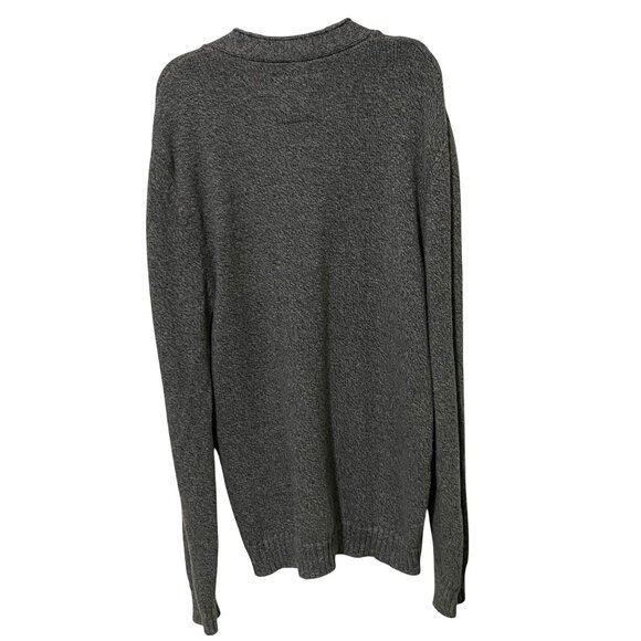 Abercrombie & Fitch Mens Cardigan M Heathered Gray Grandpacore Academia Preppy - Picture 4 of 6